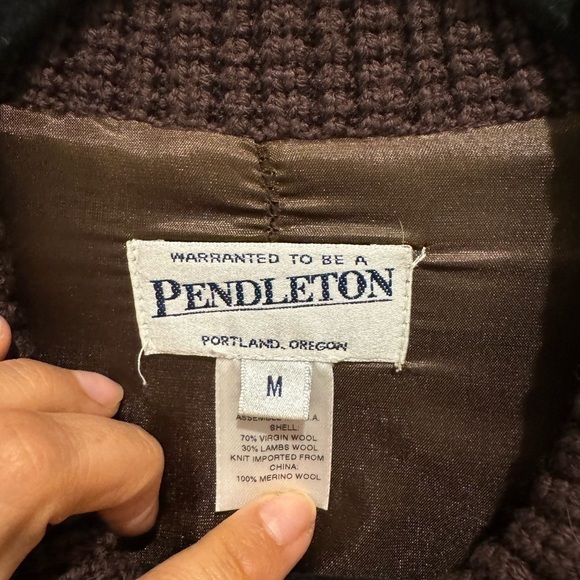 PENDLETON | Vintage wool cardigan sweater coat medium M - Picture 10 of 14